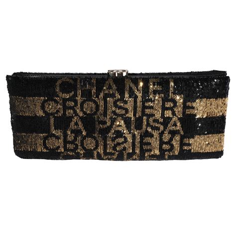 chanel fold over clutch black|Chanel vintage clutch with chain.